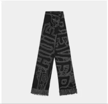 새상품 레어 HUF FOREVER SCARF 블랙 로고 블랙 머플러
