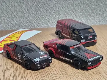 핫휠 ADVAN 켄메리, AE86, VAN 3대 세트!