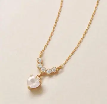 take-u p 하트형 스톤 부착 목걸이