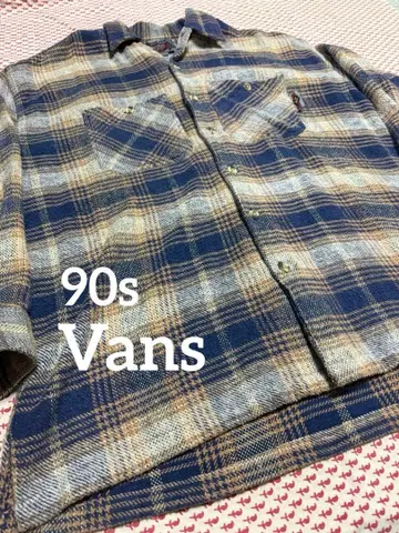 Vans 90s 구택 플란넬 셔츠 오버 셔츠 셔츠 자켓 구제 의류