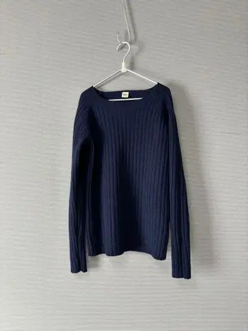 론 헤르만 네이비 리브 스웨터