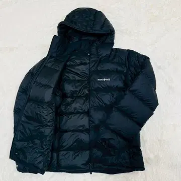 몽벨 라이트 알파인 다운 후드티 현행 M 블랙 스태프 백 없음