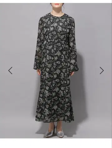 LEPSIM 시어 자카드 프린트 원피스