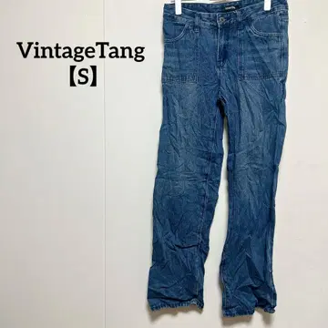 VintageTang [ S ] 데님 팬츠 스트레이트 데님 캐주얼