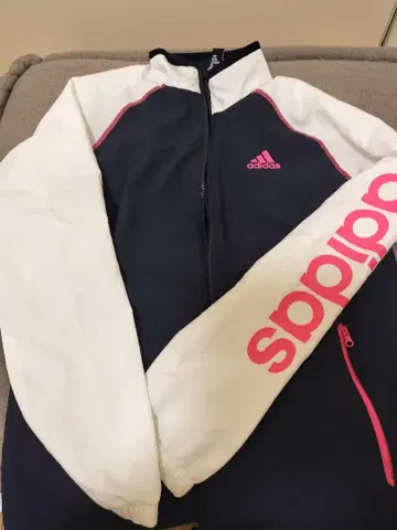 adidas 네이비 화이트 저지 M