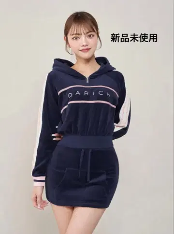 Darich 라인 벨로아 숏 후디