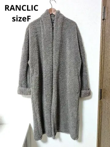 새상품급 RANCLIC 보아 롱 가디건 그레이지 F