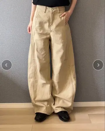 one:mirror 베이지 벌룬 팬츠 DPB88036
