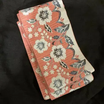 키류오리 꽃무늬 반폭 오비