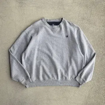 90s 챔피온 구제 의류 맨투맨 자수 로고 오버 사이즈 XL 그레이