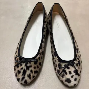 레오파드 무늬 발레 슈즈 25.5cm 그린 라벨 릴랙싱