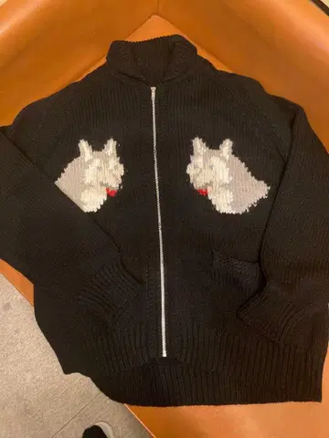 FREAK'S STORE 개 자수 니트 후드티 L