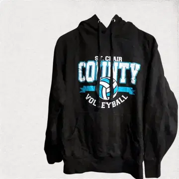 ST.CLAIR COUNTY VOLLEYBALL 후드티 S 블랙