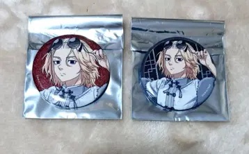 도쿄 리벤저스 트리 빌리지 흑백 차이나 캔뱃지 사노 만지로