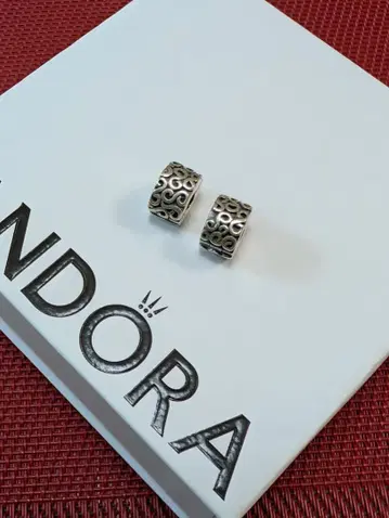 판도라 클립 실버 참 2개 세트