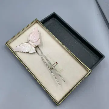 25 빈티지 조개 나비 모양 머리 장식 (라이트 핑크색)