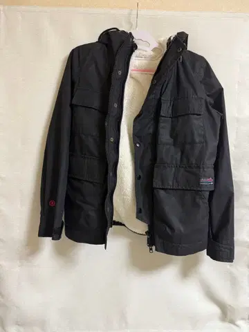 플리스 안감 블랙 마운틴 파카