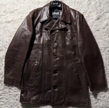 [ 단종품 ] schott 가죽 코트 807 천연 가죽 브라운