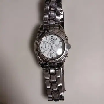 CITIZEN 크로노그래프 손목시계 실버