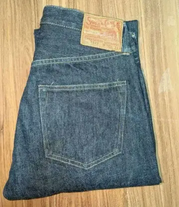 새상품급 슈가케인 1947 w30 가죽 패치 숨겨진 리벳 체인 스티치