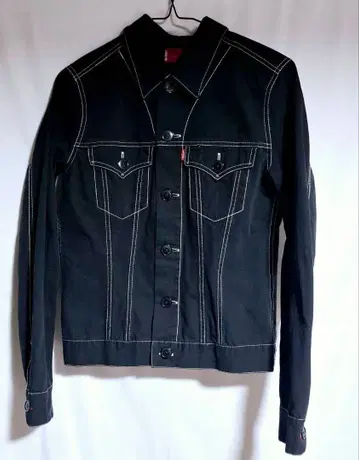 Levi's 블랙 데님 자켓 여성용 M