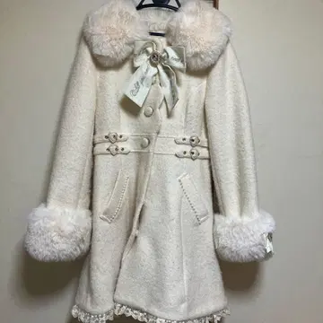 리즈리사 롱 코트 더블 하트 벨트 메시지 코트