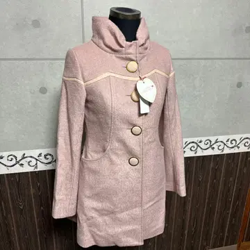 [ 미셸 마카롱 ] 리본 컬러 울 코트 XS 택 포함 미사용 새상품