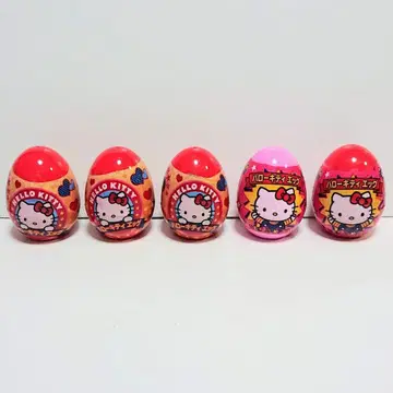 새상품 미개봉 산리오 헬로키티 에그 5개 세트 2003년 레트로