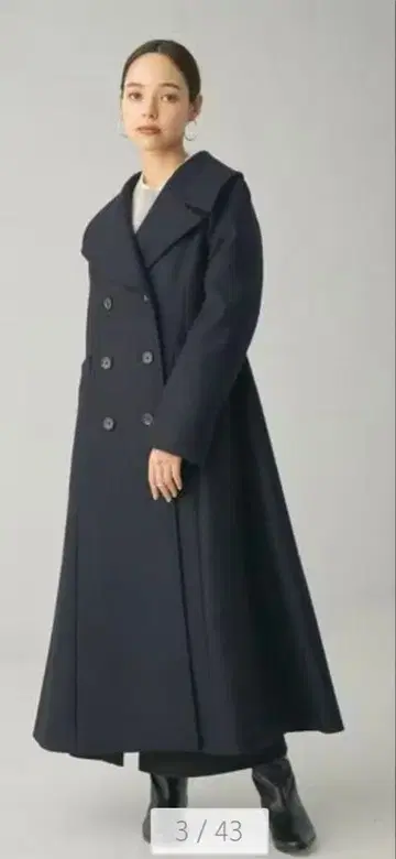 [ 새상품급 ] 정가 42900엔 EM 더블 버튼 롱 코트 M