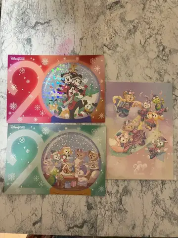 홍콩 디즈니 엽서 3매 세트