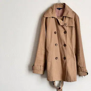 [ Avarice ] 더블 브레스트 트렌치코트 (L) 면 100 베이지