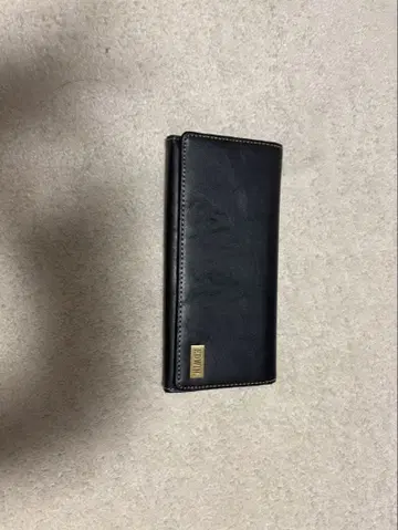 블랙 가죽 장지갑 EDWIN