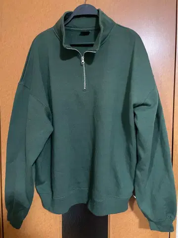 FREAK'S STORE 하프 지퍼 맨투맨 다크 그린 사이즈 L