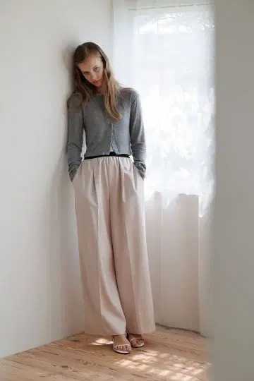 pois 포와 easy wide pants pink 핑크