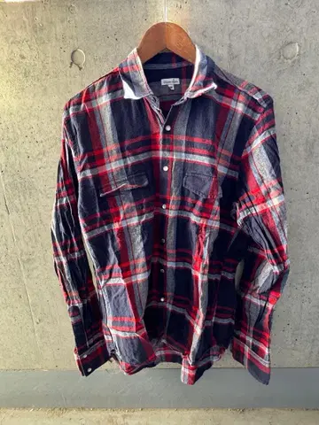 steven alan 체크 무늬 셔츠 M 스냅 버튼