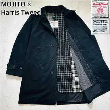 [ 레어 XL ] 모지토 x 해리스 트위드 2way 라이너 스텐카라 코트