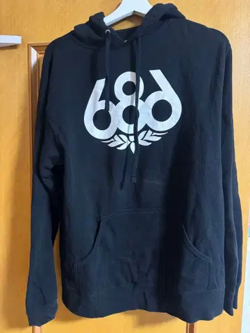 686 블랙 후드 부착 후드티