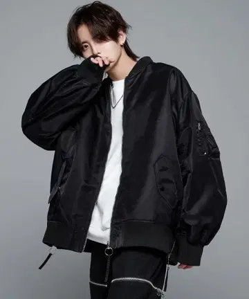 블랙 MA-1 플라이트 자켓 L