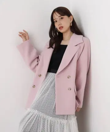 핑키&다이앤 더블 브레스트 숏코트