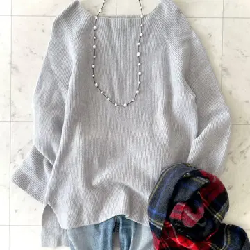 새상품급 갤러리 바이 투모로우랜드 울 캐시미어 니트 풀오버