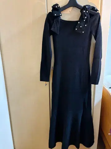 ROYALPARTY 펄 리본 머메이드 원피스