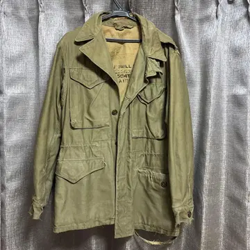 카키 코튼 밀리터리 자켓