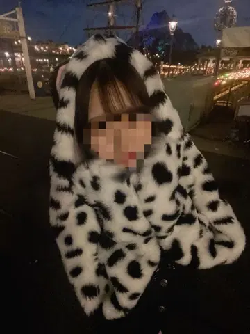 디즈니 101마리 강아지 후드 부착 머플러