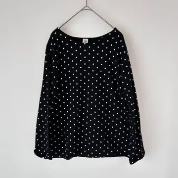 엘비씨 티셔츠 긴팔 크루넥 도트 무늬 캐주얼 여성용