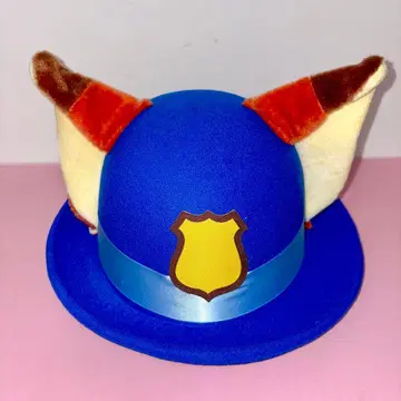 [택 포함] 상하이 디즈니 한정판 주토피아 닉 귀 달린 파란 햇