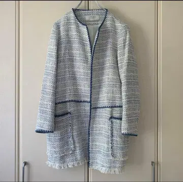 ZARA 자라 트위드 코트 롱 L