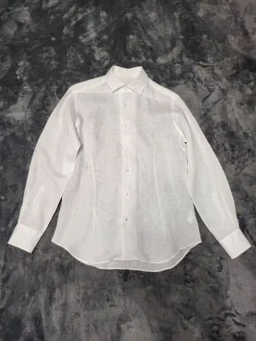 새상품급 ARCODIO 프렌치 린넨 셔츠 39 화이트