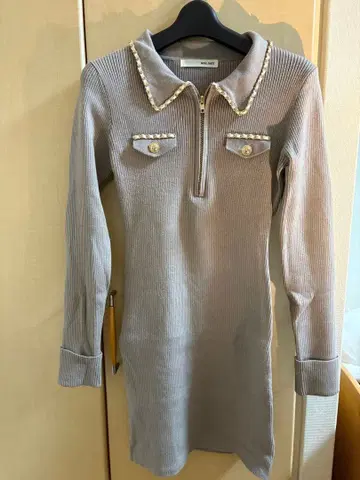 ROYALPARTY 체인 트리밍 미니 원피스