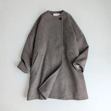 Ballsey 캐시미어 더블 페이스 노카라 코트 투모로우랜드