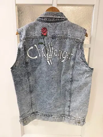 Challenger 데님 슬리브리스 자켓